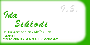 ida siklodi business card